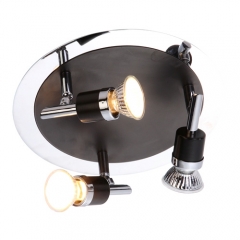 Globo Lighting Diamondbacks Black and Chrome Ceiling Light