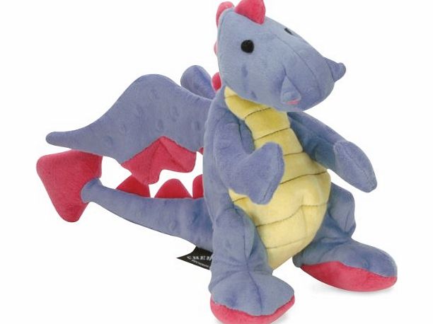 goDog Dragon with Chew Guard Technology Tough Plush Dog Toy, Large, Periwinkle