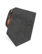 Gokan Kobo Touch Striped Shimmering Woven Silk Tie