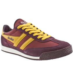 Gola Male Gola Hack Fabric Upper Fashion Trainers in Burgundy