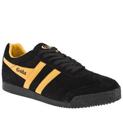 Gola Male Harrier Ii Suede Upper Fashion Trainers in Black and Gold, Grey and Black