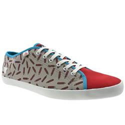 Male Tado Plimsoll Fabric Upper Fashion Trainers in Grey