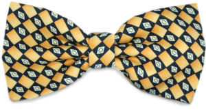 Gold & Black Squares Bow Tie