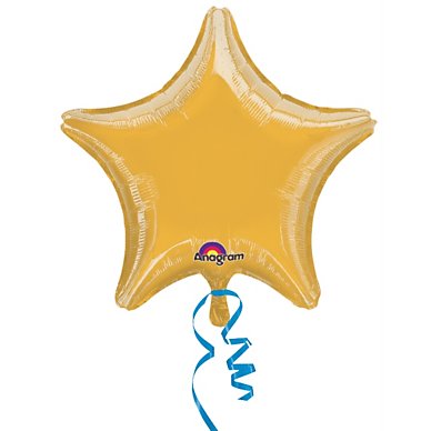 gold 19 star foil single balloon