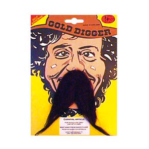 Gold Digger moustache, black