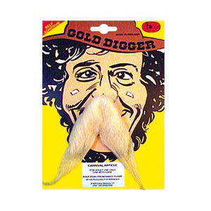 Gold Digger moustache, blonde