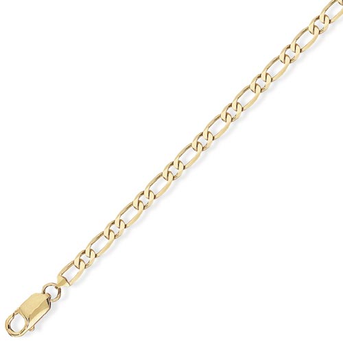 20 inch Premium 1 1 Figaro Chain In 9 Carat Yellow Gold