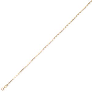 22 inch Premium Diamond Cut Oval Belcher Chain In 9 Carat Yellow Gold