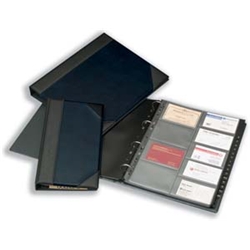 Goldline De Luxe Business Card Binder PVC A-Z