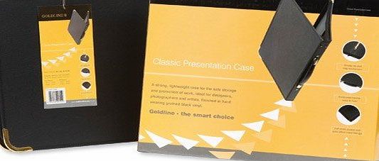 Goldline Presentation Case Vinyl Metal Trim Capacity 25 Sleeves 4 Ring Binder A4 Black Ref: BPCJ1A4BKZ