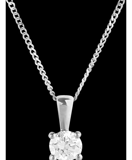 Goldsmiths 18ct Gold 0.40ct 4 Claw Diamond Pendant