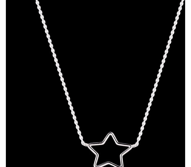 9 Carat White Gold Star Pendant