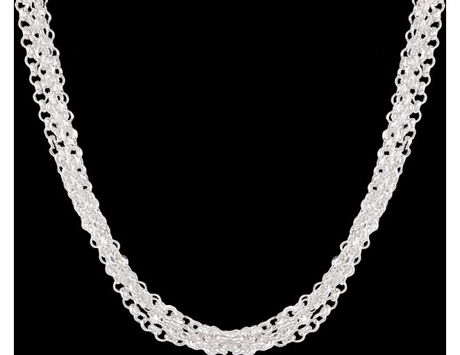 Italian Silver 5 Strand Belcher Necklace