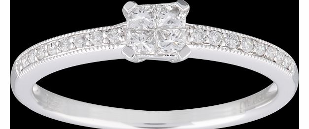 Princess Cut 0.30 Carat Total Weight Diamond