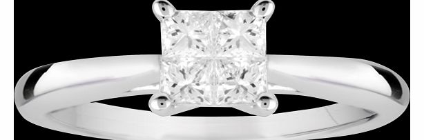 Princess Cut 0.50 Carat Total Weight Diamond