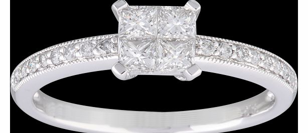 Princess Cut 0.60 Carat Total Weight Diamond