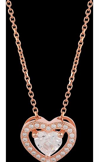 Goldsmiths Rose Gold Plated Heart Pendant