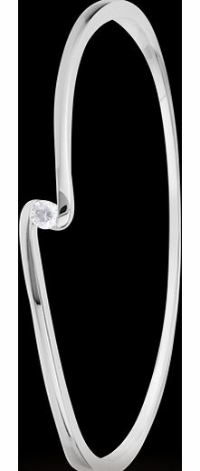 Goldsmiths Silver Cubic Zirconia Bangle