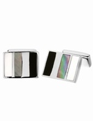 Goldsmiths Sterling Silver Mother of Pearl, Onyx and Grey