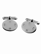 Goldsmiths Sterling silver oval cufflinks