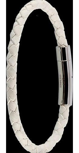 White Leather Bracelet