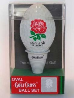 ENGLAND RUGBY SINGLE GOLF BALL ON TEE