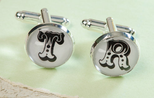 Personalised Initials Cufflinks Circus Font