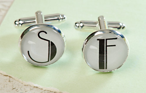 Personalised Initials Cufflinks Park Lane Font