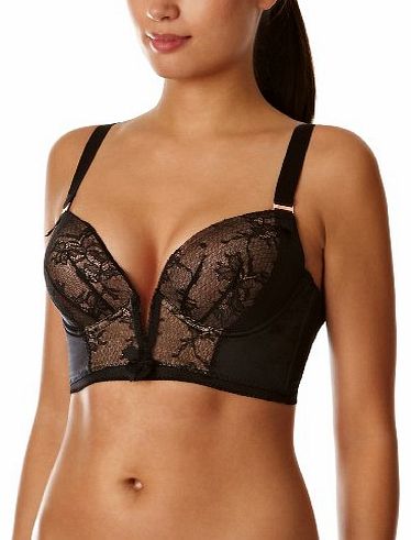 Retrolution Staylo Plunge Womens Bra Black 32B