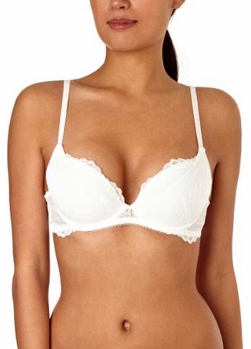 Superboost Plunge White Lace Bra Plunge Womens Bra White 36DD