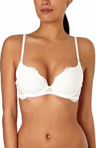 Superboost Plunge White Lace Bra Plunge Womens Bra White 42B