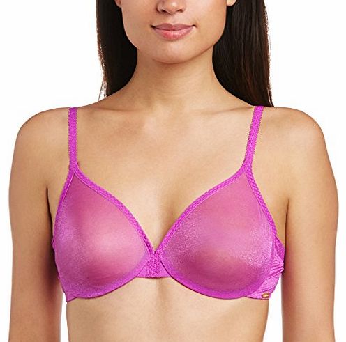 Womens Glossies Sheer Soft Cup Everyday Bra, Purple, 34C