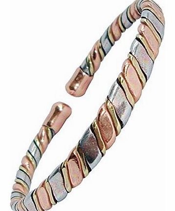 GR8 CLOTHING CO Magnetic Bangle in a 3 Colour Twist Design for Men or Women