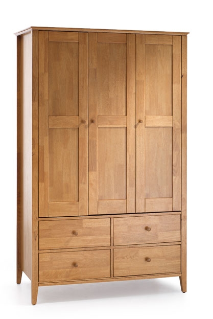 3 Door Wardrobe - Golden Cherry