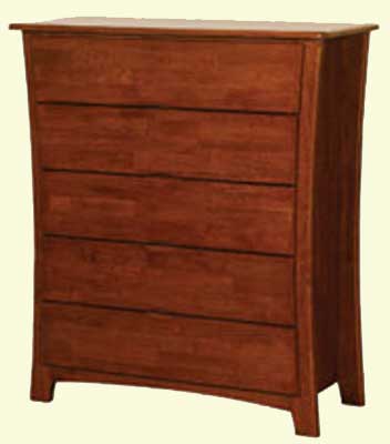 CHEST OF DRAWERS 5 DRAWER DARK FURNITURE