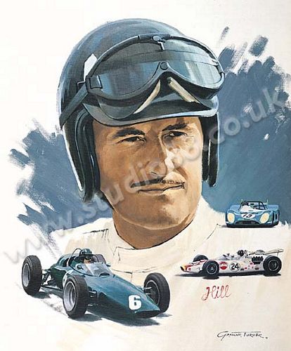 Graham Turner Graham Hill - Graham Hill Print