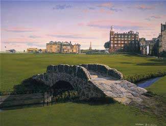 Grandison Galleries St. Andrews - Swilcan Bridge-hardwood Frame/mount