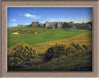 Grandison Galleries St.andrews The Road Hole-hardwood Frame/mount