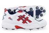 New Asics Gel 334 Mens Cricket Shoes Spikes - White - SIZE UK 10.5