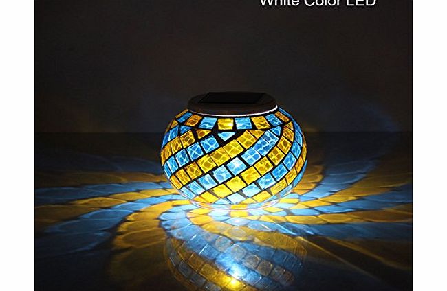 GRDE Magic Colour Changing mosaic night lamp solar garden lights,rainproof,light Sensor control,2 model (monochrome mode and RGB color changing)