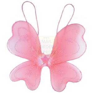 Pink Poppy Glitter Stars Baby Wing Pale Pink