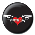 Guns & Heart Button Badges