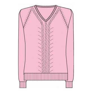 RAISED STITCH SWEATER (PINK) 12