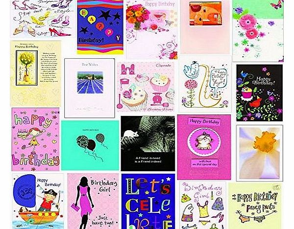 Greetingsbox Card Packs Handy Mixed Pack 20 Birthday 