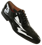 Black Patent Leather Brogue Shoes