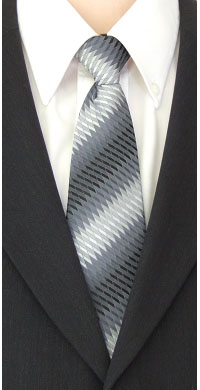 Multi Diagonal Stripes Clip-On Tie