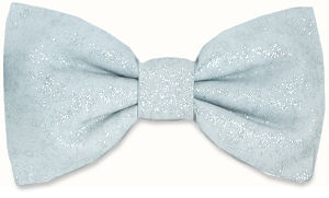 Silver Glitter Bow Tie