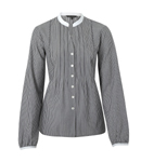 GREY STRIPE COTTON BLOUSE