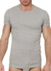 Grigio Perla Ribbed crew neck t-shirt