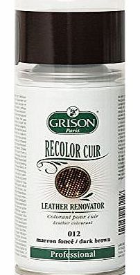 Grison Leather Colour Restorer/ Renovator vinyl Spray/Sofa/Shoes/Seats/Handbags (Dark Brown)